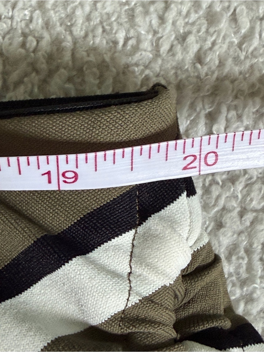 Solid & Striped Olive Green Diagonal Stipe Ruched High Slit Midi Skirt, Size XL - Picture 8 of 9